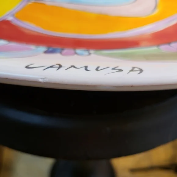 La Musa MCM Ceramic Hand Painted Fish Platter - Picture 3 of 16